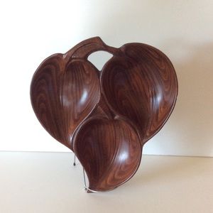 Vtg  Pottery California Original Wood Grain Bowl